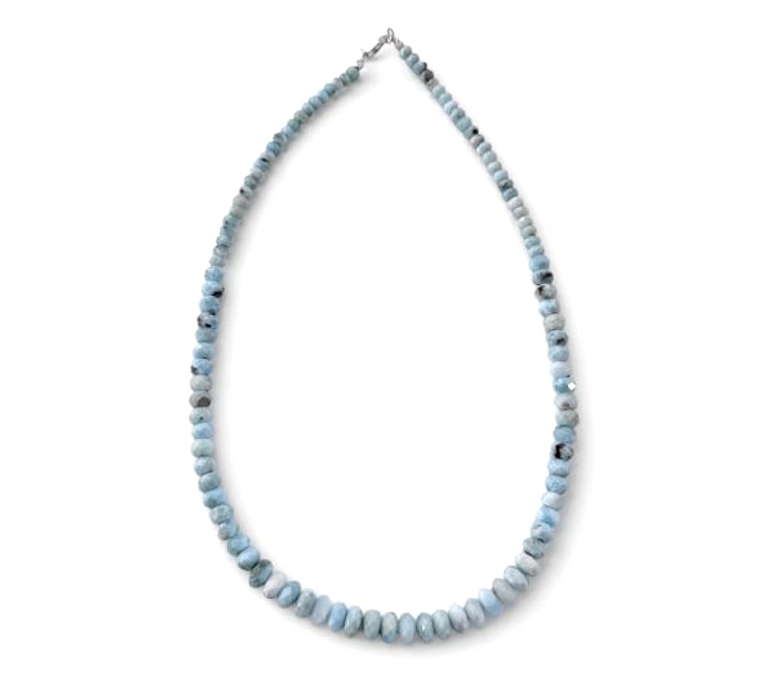 Cascading larimar necklace