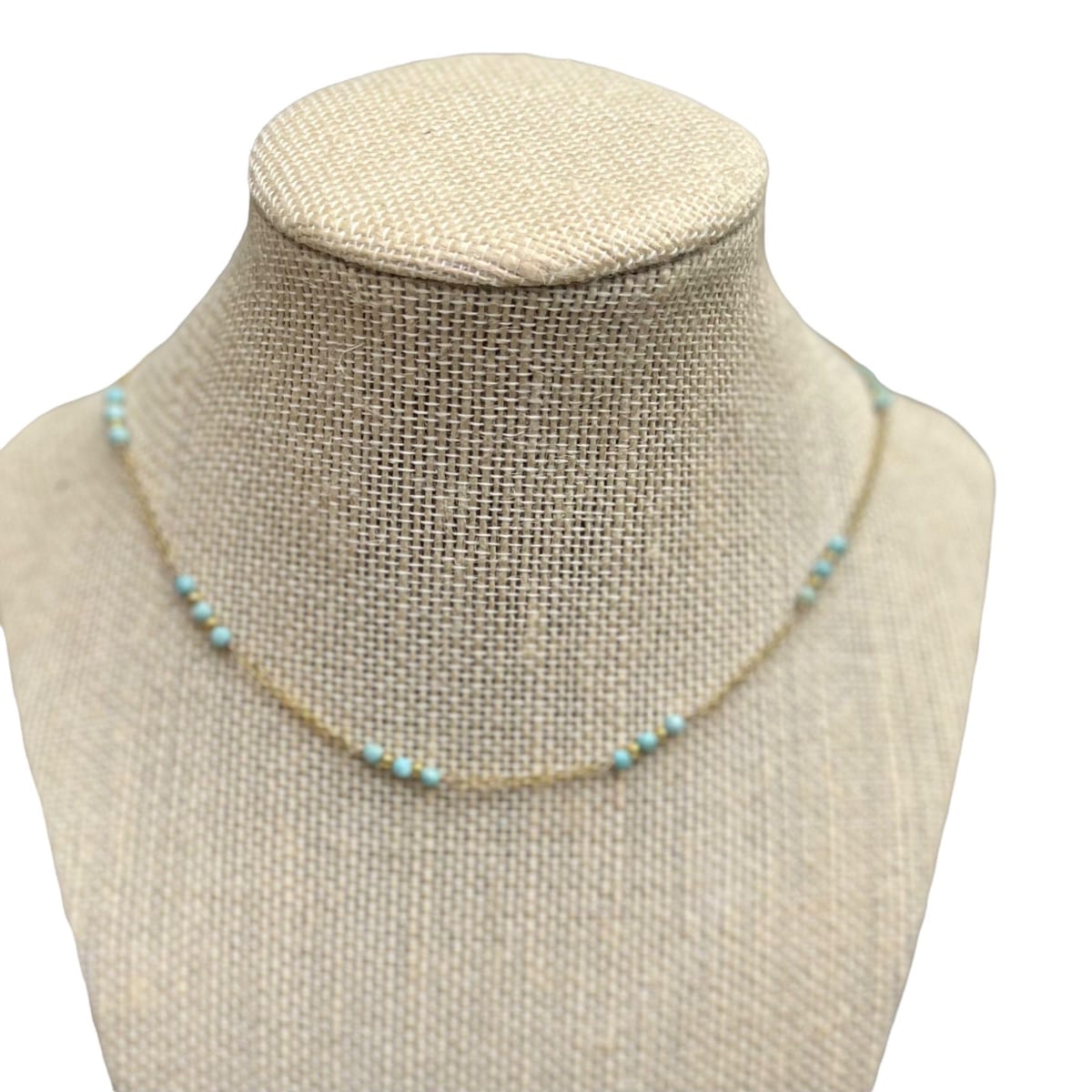 Larimar and gold vermeil necklace